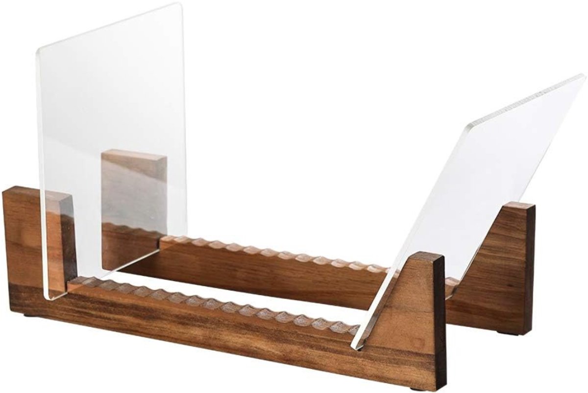QIN® Lp Opbergsysteem - Lp houder - Lp koffer - Voor 50 Platen - Vintage - Bruin - 34cm x 34cm x 9cm