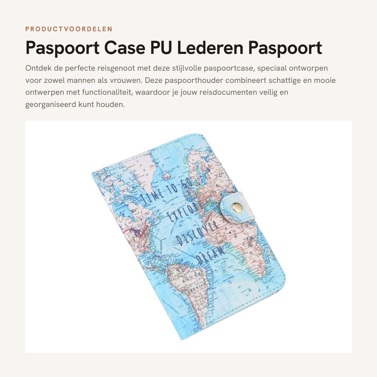 Dailygoods- Paspoorthouder PU Leer - Paspoort Tasje - Reisdocumenten Organizer - Paspoort Portemonnee - Paspoorthouder Familie - Afmetingen 15 x 0,9 x 11 cm - Reisportemonnee