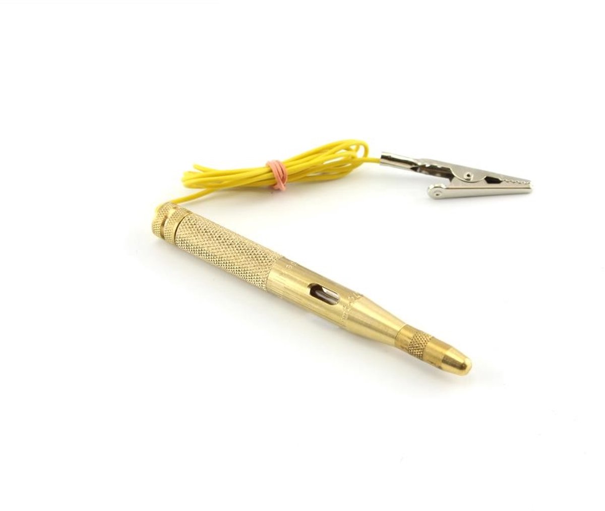 Spanningszoeker 6-24 Volt 120 mm – Messing Spanningstester voor Auto en Elektronica – TOOLTECH