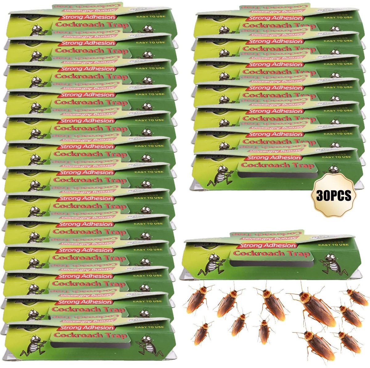 Dailygoods- Kakkerlakkenval 30 Stuks - Insectenvallen - Kakkerlakken Bestrijden - Diervriendelijk - Niet Giftig - Eenvoudig te Installeren - Insectenval