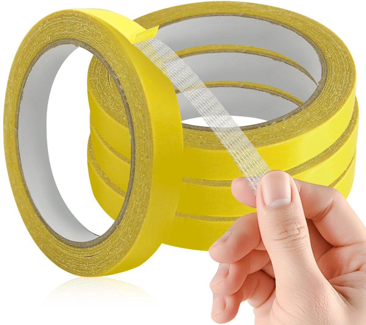Dailygoods- Textieltape Dubbelzijdig Sterk - Zoomtape - Bevestigen van Zomen - Knutselen - Verwijderbaar - Versterkt Vezelgaas