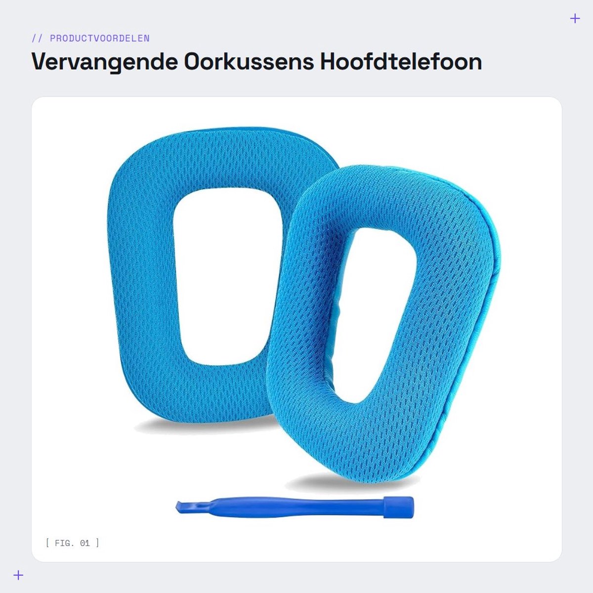 Dailygoods - Vervangende Oorkussens - Hoofdtelefoon Accessoires - Blauw - Comfortabele Mesh Oorkussens - Geschikt voor G430 G930 G35 F450 G432 G332