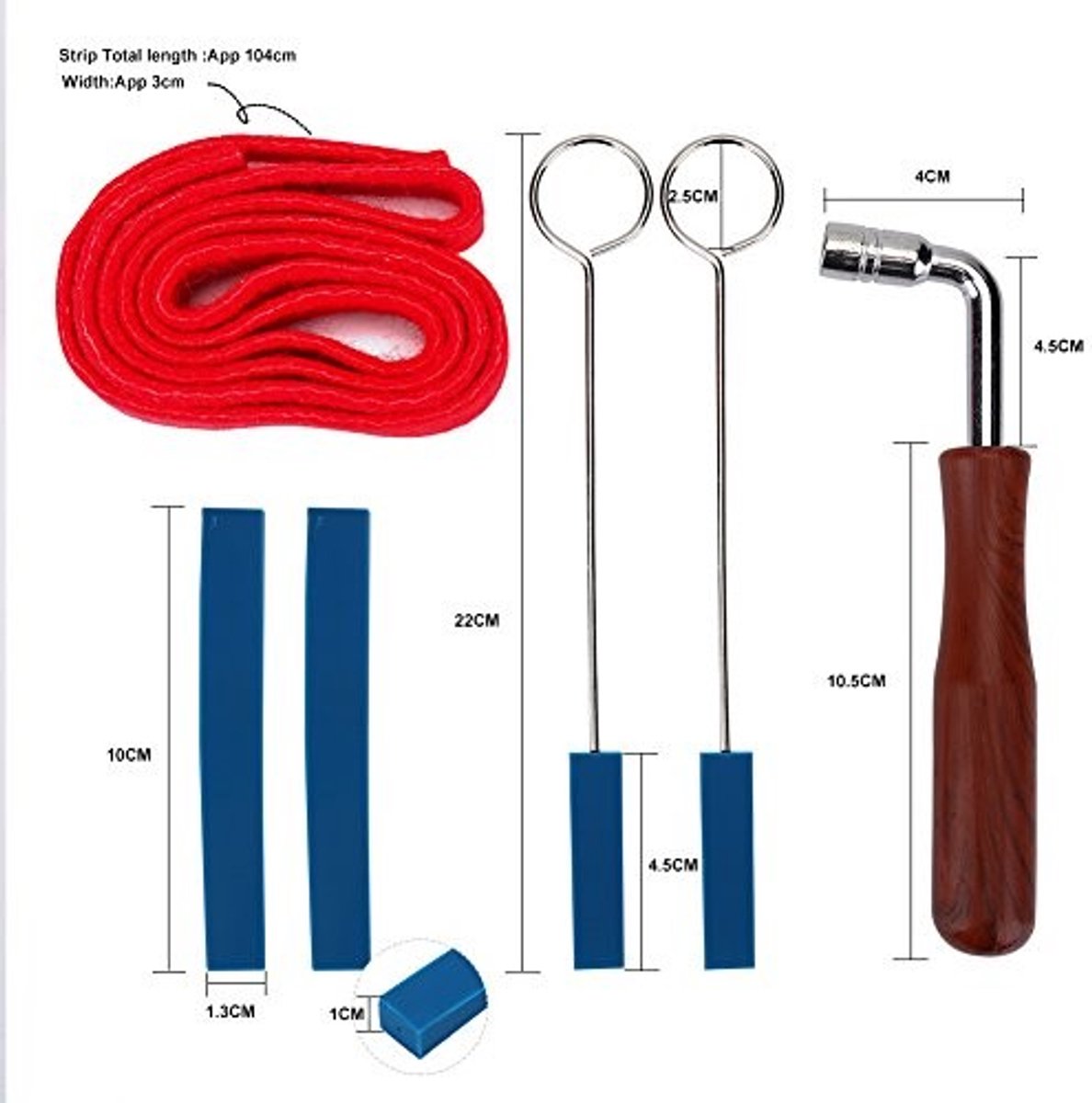 Dailygoods- Piano Fixing Kit - Piano Stemhamer - Demper - Temperament Strip - Fixing Set - Hoogwaardige Materialen - Piano Gereedschap
