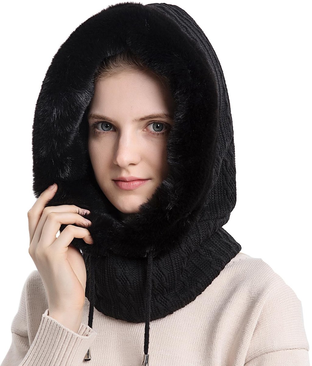 Dailygoods- Wintermuts 3-in-1 Set - Bivakmuts met Sjaal - Warm Outdoor Hoed - Fleece Voering - Verstelbaar Trekkoord - Geschikt voor Skiën
