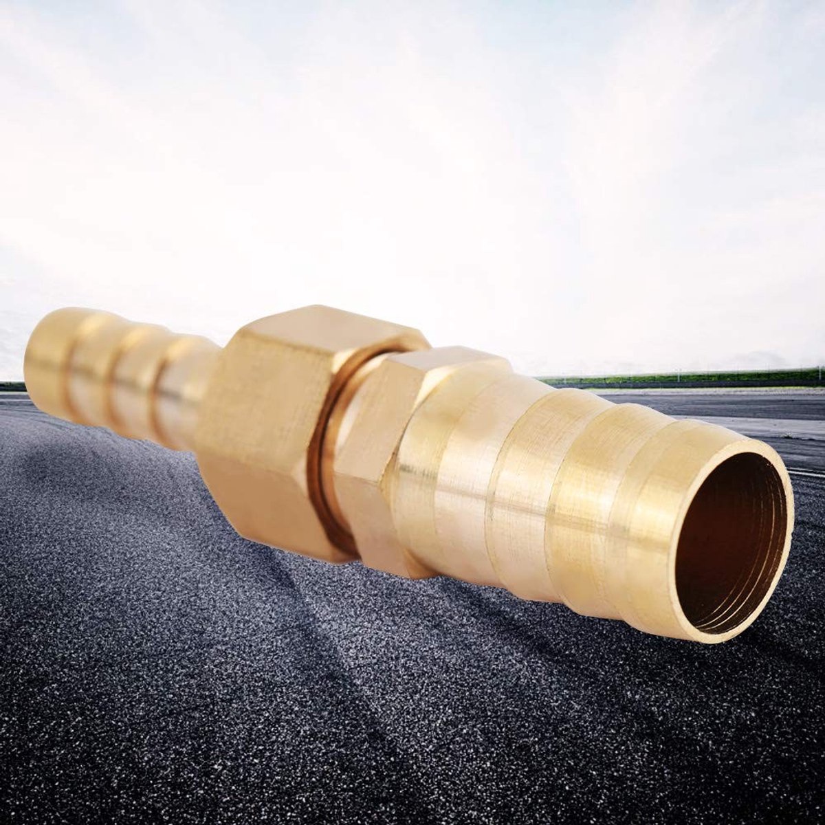 Dailygoods- Verloopstuk Messing - Verloopbuis - Fitting - Slangpilaar - 8mm naar 14/16/19/25mm - Slijtvast en duurzaam - Slangfitting