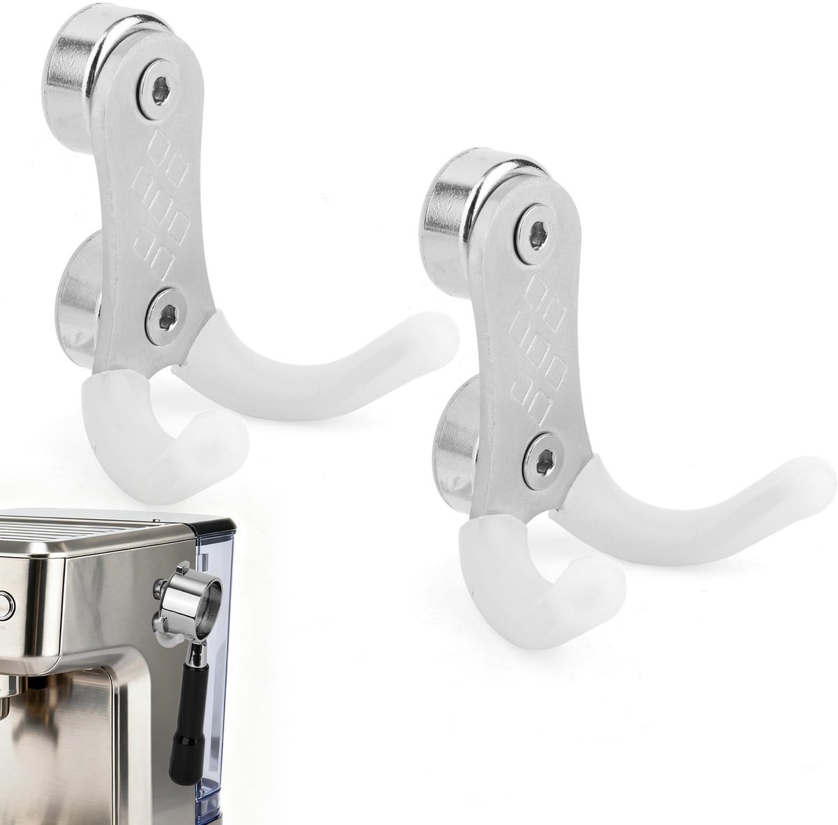 Dailygoods- Koffieportafilterhouder Magnetisch - 2-Pack - Roestvrij Staal - Organizer voor Espresso-Accessoires - Compatibel met Ninja/Breville - Zilver - Koffiefilterhouder