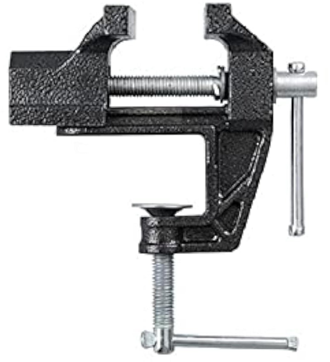 Dailygoods- Tafelbank Mini - Gietijzer - Klem 32mm - Draagbaar - Robuust - Eenvoudig te gebruiken - Bankschroef