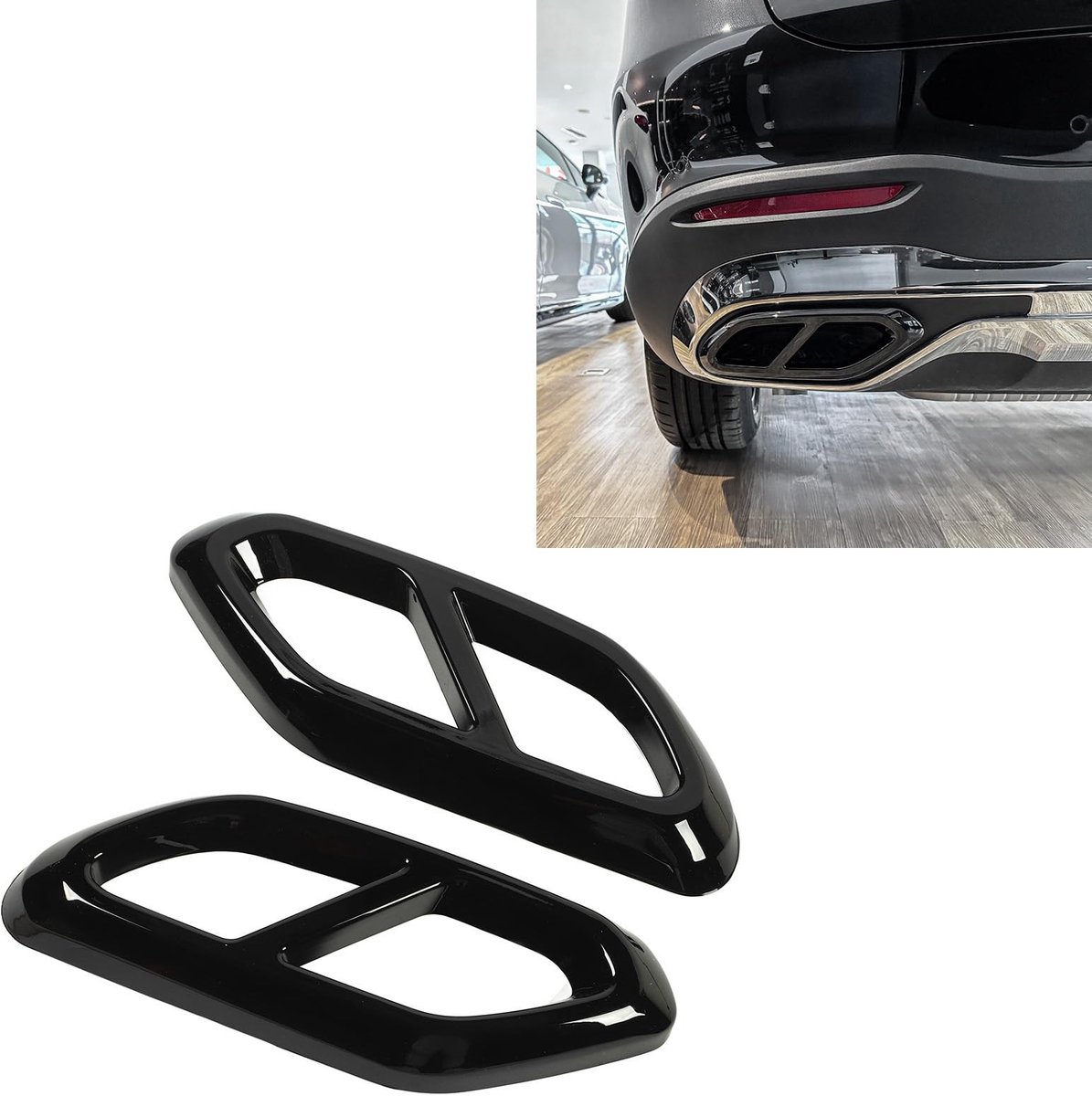 Dailygoods - Zelfklevende Uitlaatpijp Sierafdekking voor GLC-Klasse X254 AMG Line