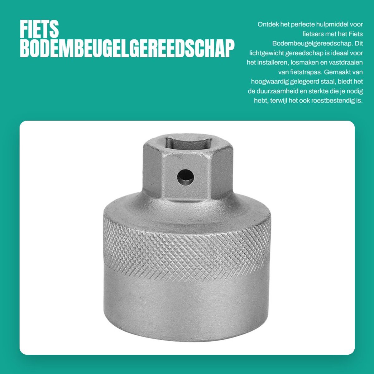 Dailygoods- Bodembeugelgereedschap Lichtgewicht - Fiets Gereedschap Set - Reparatiesleutel - Gelegeerd Staal - Geschikt voor Hollowtech II - Handig Hulpmiddel - Fietsgereedschap