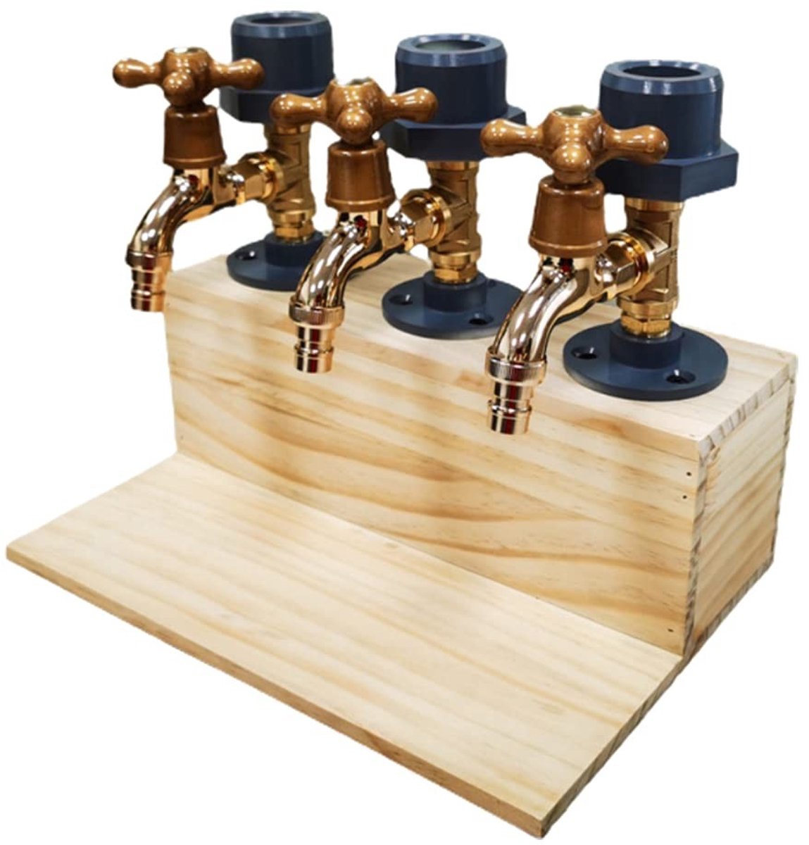 Dailygoods- Whisky Dispenser Houten Design - Drankdispenser - Drankstation - Unieke Kraanvorm - Geschikt voor Whisky/Wijn - Elegante Decoratie