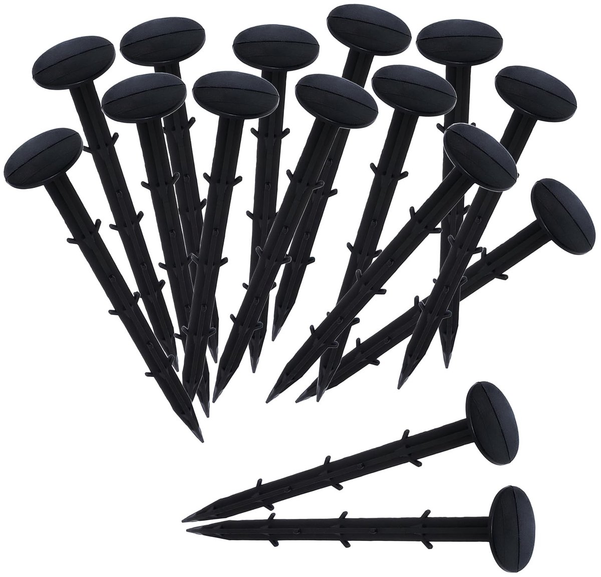 Dailygoods- Tentharingen 21 cm - 48 Stuks - Hoogwaardig Plastic - Verankering voor Tenten - Tuin/Gazon - Duurzaam en Schokbestendig - Grondpennen