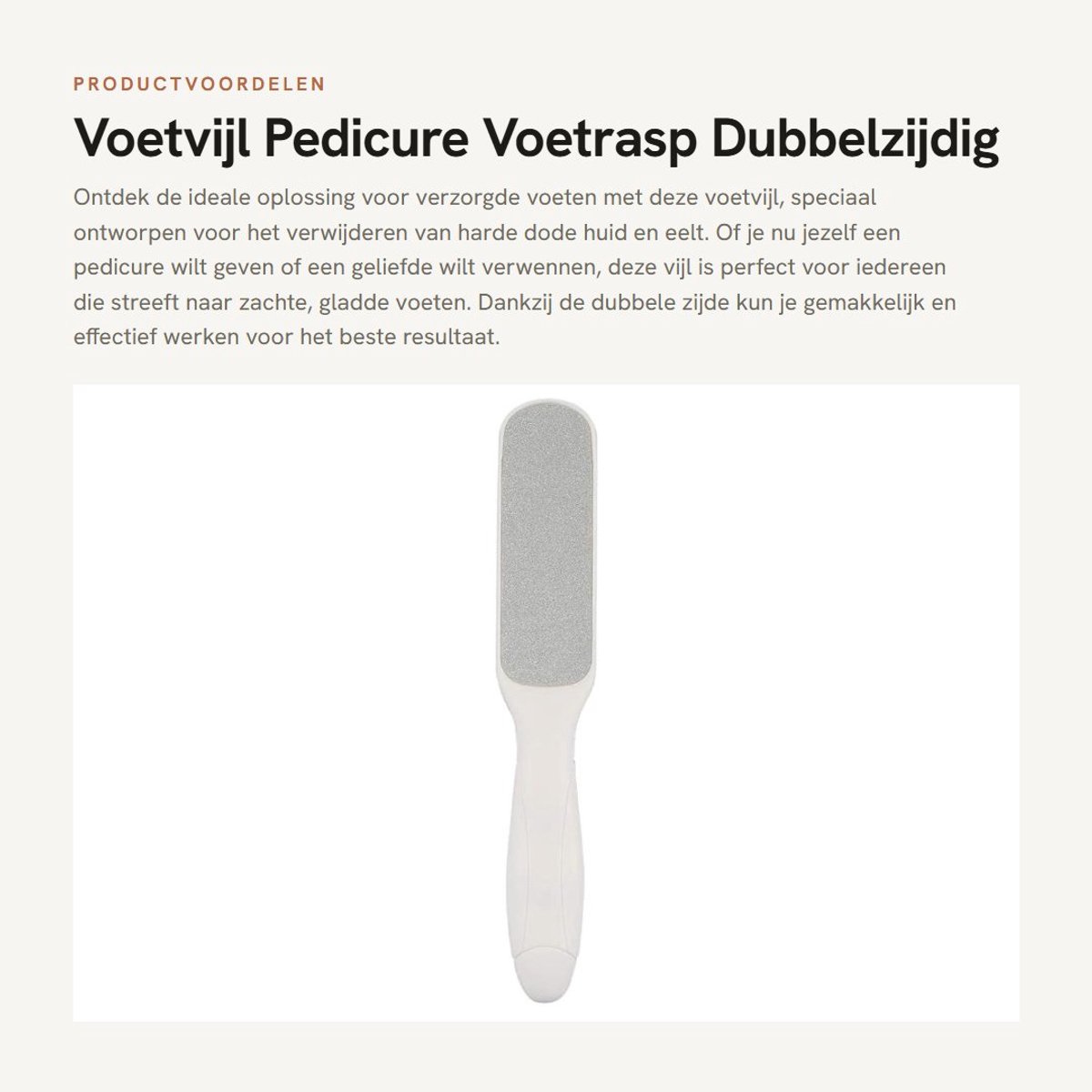 Dailygoods- Voetvijl Dubbelzijdig - Eeltverwijderaar - Voetrasp - Pedicure Gereedschap - Harde Dode Huid - Verzorging Voeten - Eeltvijl