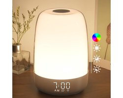 Wekker Nachtlamp - Tafel Lamp - Rustig Wakker Worden - Zonsopgang Simulatie - 4.1 Inch Diameter - Warm Wit