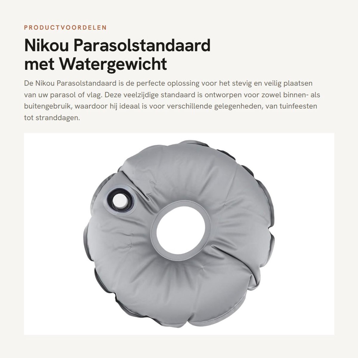 Dailygoods- Parapluhouder Duurzaam - Paraplubak - Gewichtstas - Waterdicht - Opvouwbaar - Geschikt voor vlaggenmasten