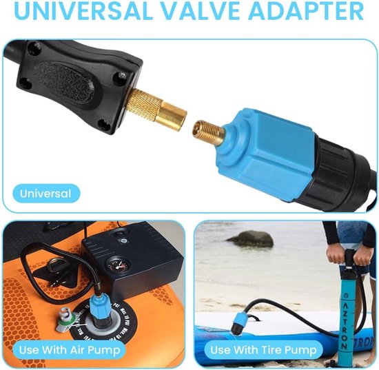SUP Pomp Adapter - Ventiel Converter - Water Sporten - Hoge Druk Afdichting - 6 Stuks - Zwart — afbeelding 2