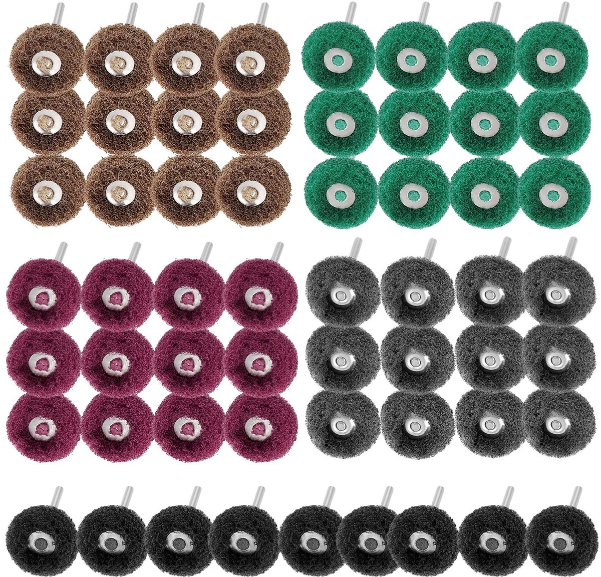 Dailygoods- Polijstschijf 100 Stuks - Polijstschijven Boormachine - Accessoires voor Detaillwerk - Geschikt voor Hout/Metaal - Verpakking in Transparante Doos - Ideaal voor Sieraden Polijsten - Schuurwiel