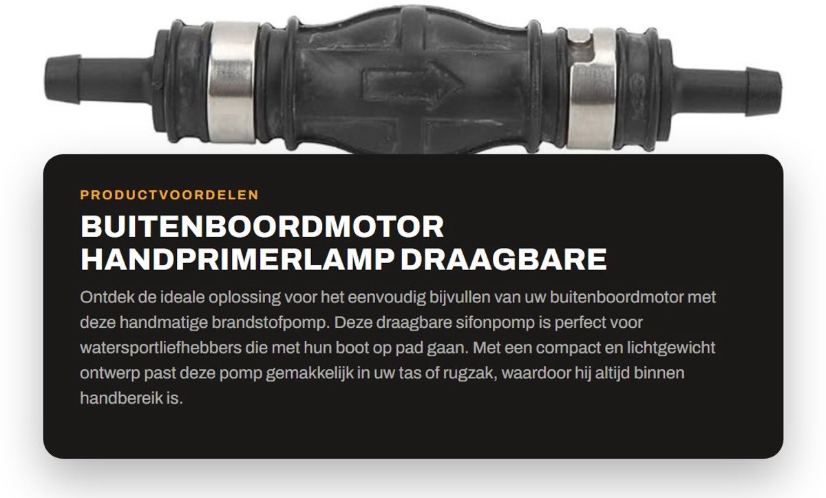 Dailygoods- Sifonpomp Draagbaar - Handpomp - Brandstofpomp Elektrisch - Buitenboordmotor - Lichtgewicht - Eenvoudig te gebruiken