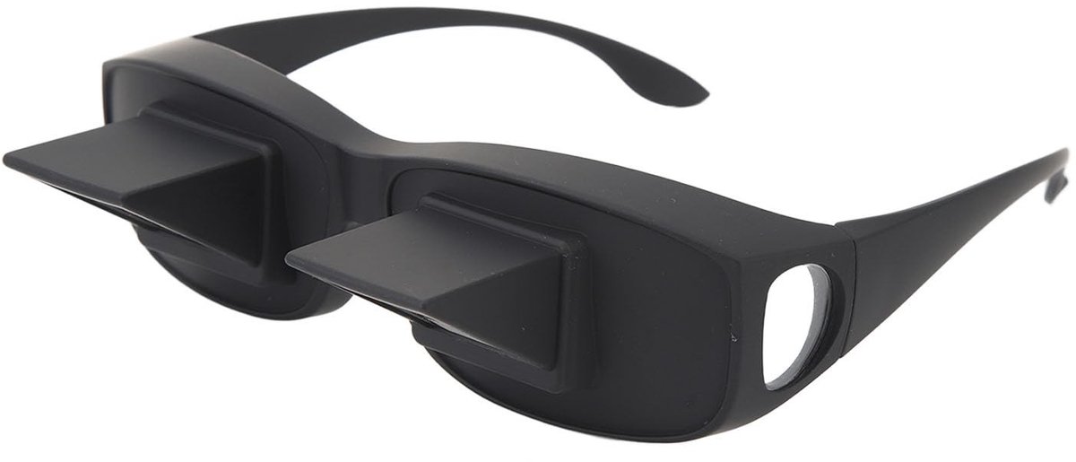 Dailygoods - Luie horizontale reflectiebril - HD prisma - 90 graden kantelhoek - Mobiele telefoons en tv kijken - Geschikt voor iedereen - Ontspannen...