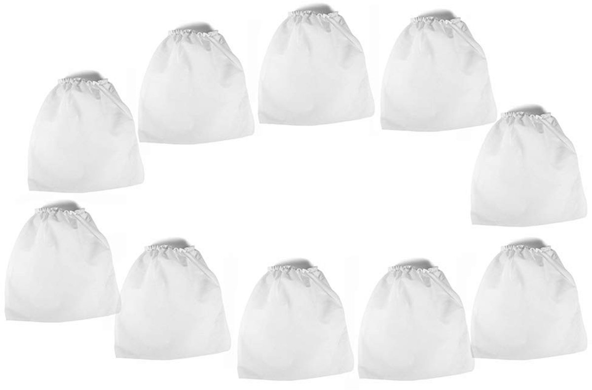 Dailygoods- Stofzuigerzak 10 stuks - Vervangingszakken - Geschikt voor Nail Art - Antislip Elastische Band - Duurzaam Materiaal - Voor Stofafzuigcollector - Stofafzuigerzak