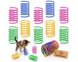 Twenty4seven® Kattenspeelgoed Veertjes 10 Stuks - Springveren voor Kat - Kattenveertjes & Kattenspeeltjes - Interactief Speelgoed voor Katten & Kittens