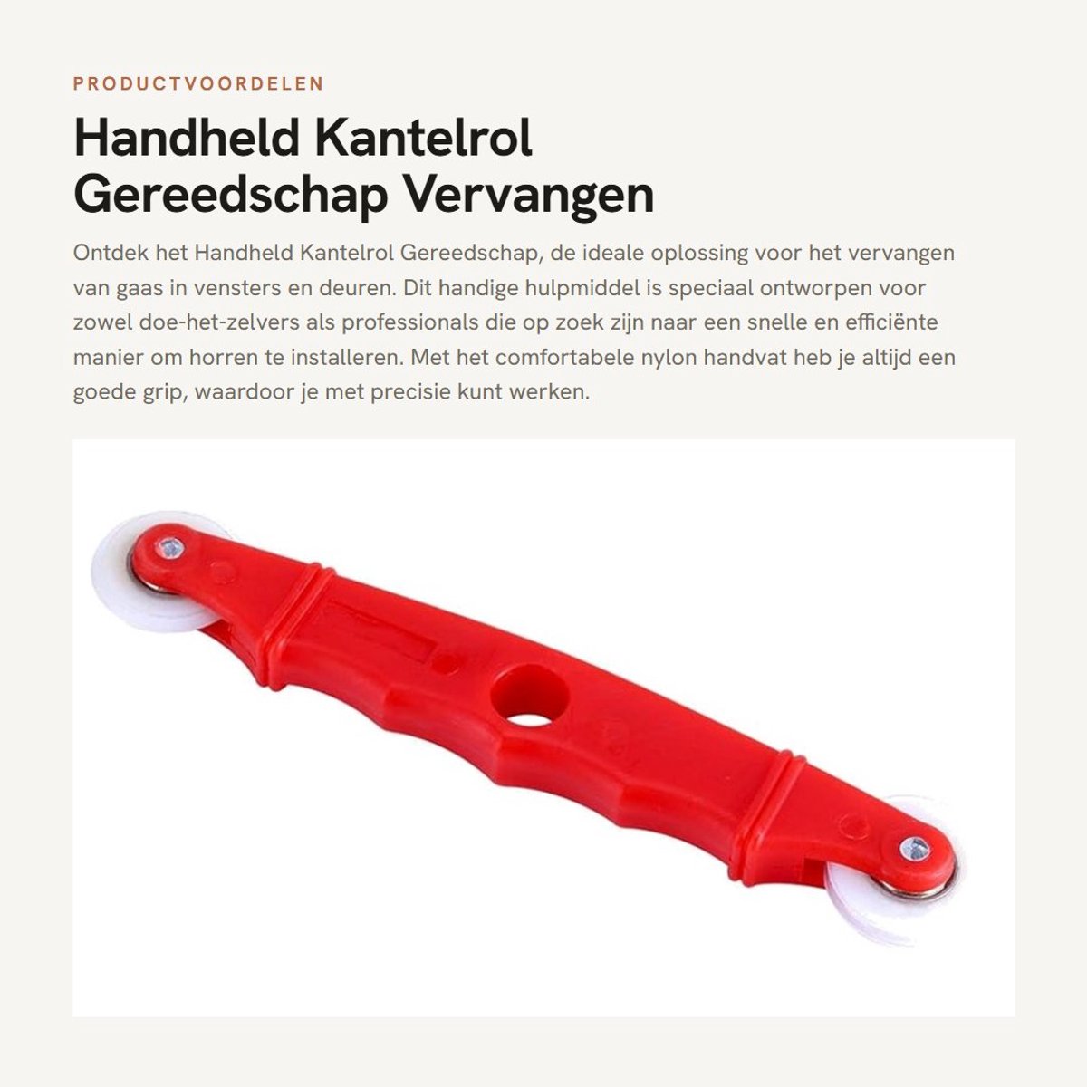 Dailygoods- Spline Roller Handgereedschap - Vervangen van Draadgaas - Nylon Handvat - Scherminstallatie - Scherm Niet Snijden - Eenvoudig in Gebruik - Schermrol