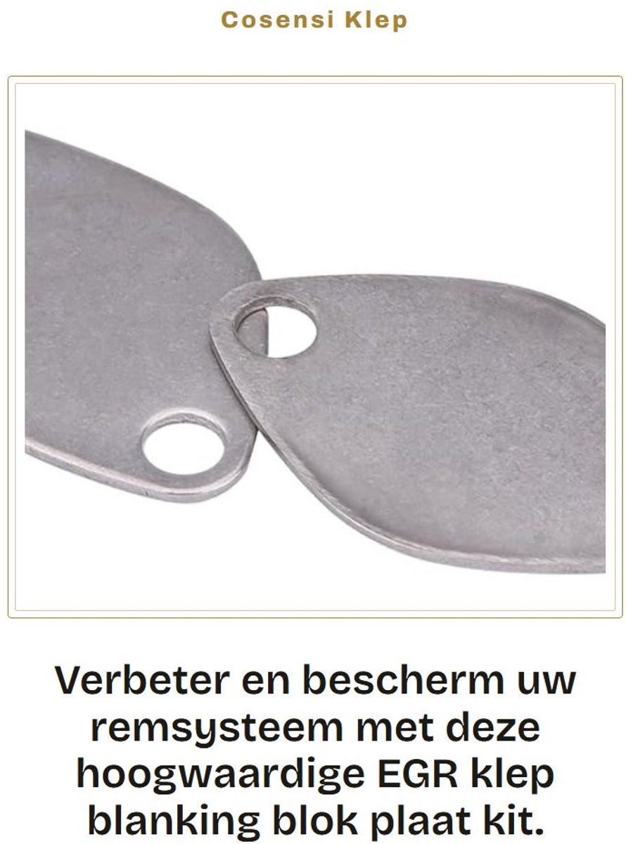 Dailygoods- EGR Klep Pakking Roestvrij Staal - EGR Valve Blanking Blok Plaat Kit - Duurzaam - Eenvoudig te Installeren - Geschikt voor ESPACE LAGUNA MASTER 2.2 2.5 dCi - Gewicht 50 g - Afsluitplaat