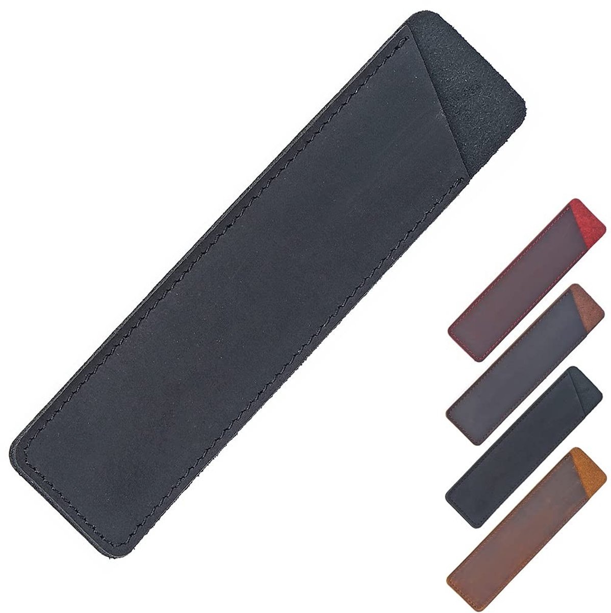 Dailygoods- Pen Case Duurzaam Leer - Pennenetui - Handgemaakte Houder - Beschermende Mouw - Ideaal voor Kantoor - Afmetingen 16 cm x 4 cm
