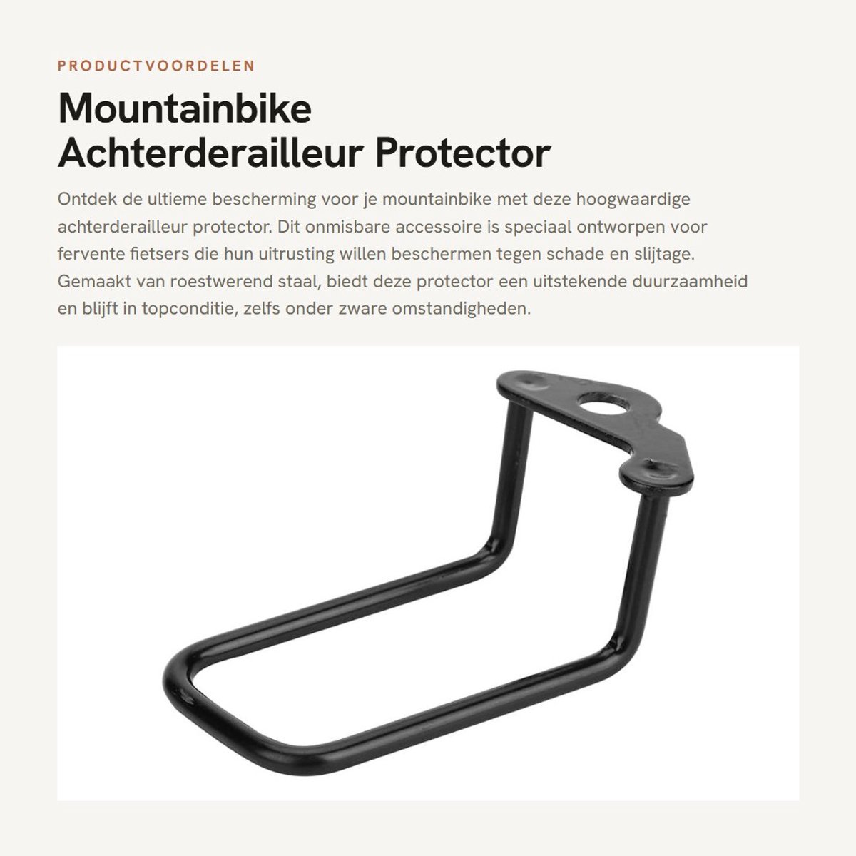Dailygoods- Achterderailleur Protector Roestwerend - Beschermende Guard - Mountainbike Accessoires - Universele Maat - Hoogwaardig Staal - Effectieve Bescherming - Fietsderailleur