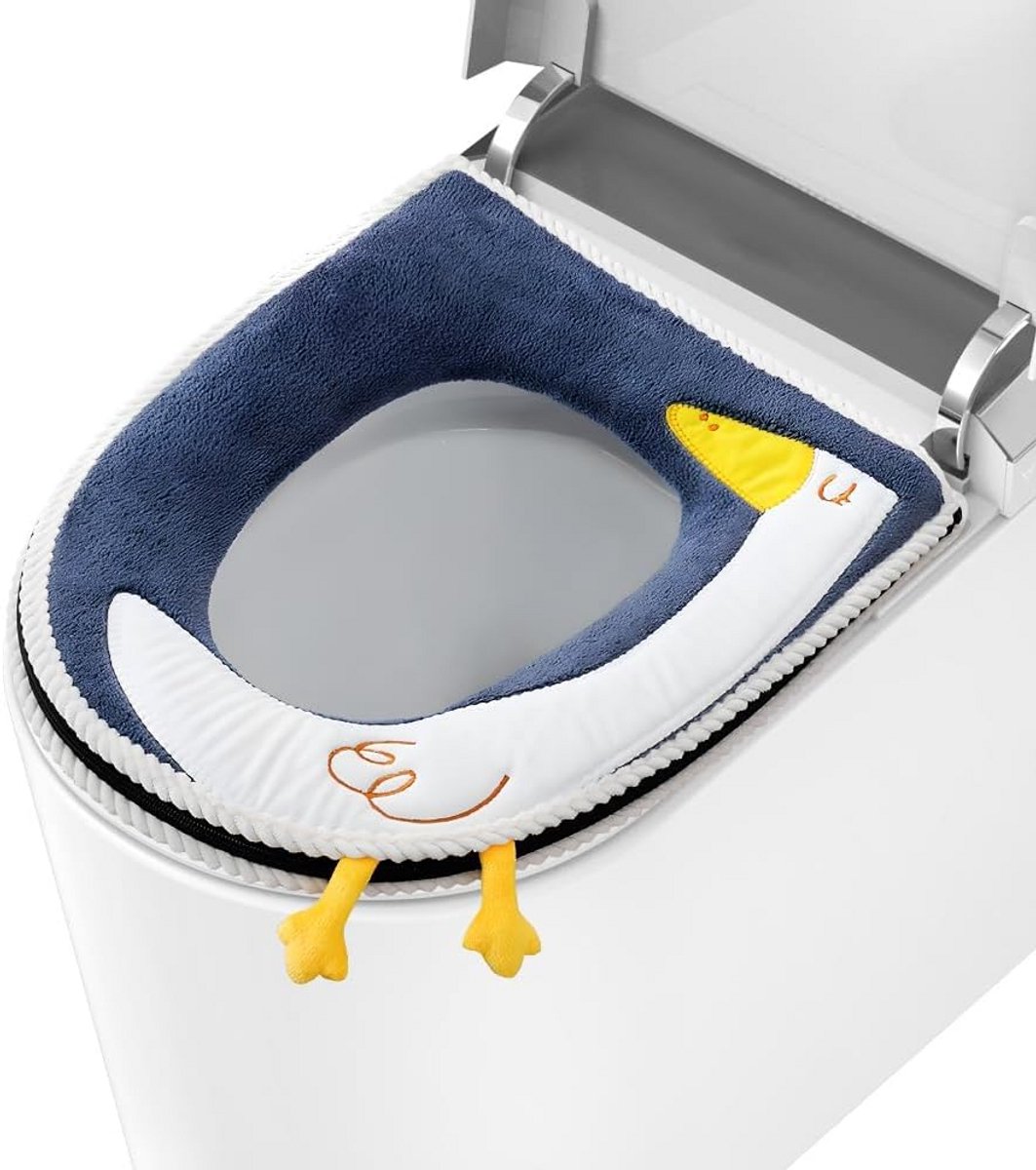 Toiletbrilhoes - Zitkussen - Comfort Verwarmen - Met Handvat - Universeel - Grijs