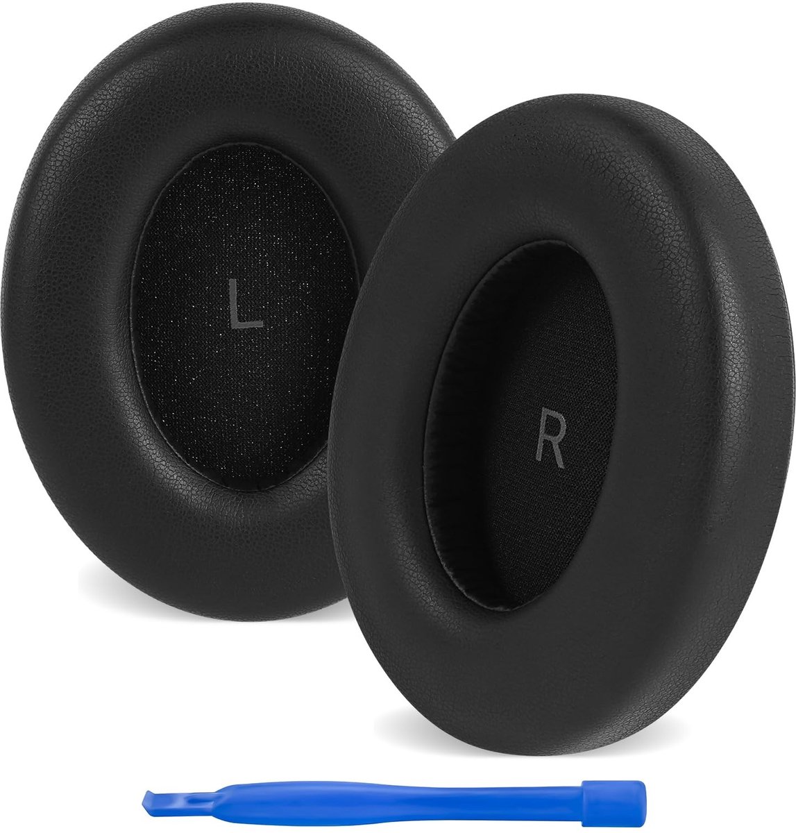 Dailygoods - Vervangende oorkussens - Oorkussens voor hoofdtelefoon - Eiwit leer - Zwart - Comfortabele headset oorkussens - Geschikt voor Sennheiser...