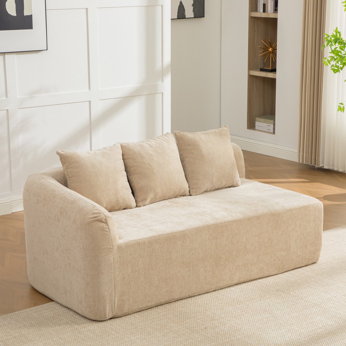 MIVRAY Modulaire Bank - Compact Formaat - Zachte Zitervaring Voor Woonkamer - Chenille - L