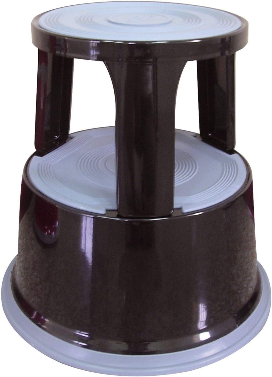 Metalen Stap Kruk - Opstapje - Veilig Bereiken - Stevig Metaal - 44 cm Hoog - Zwart