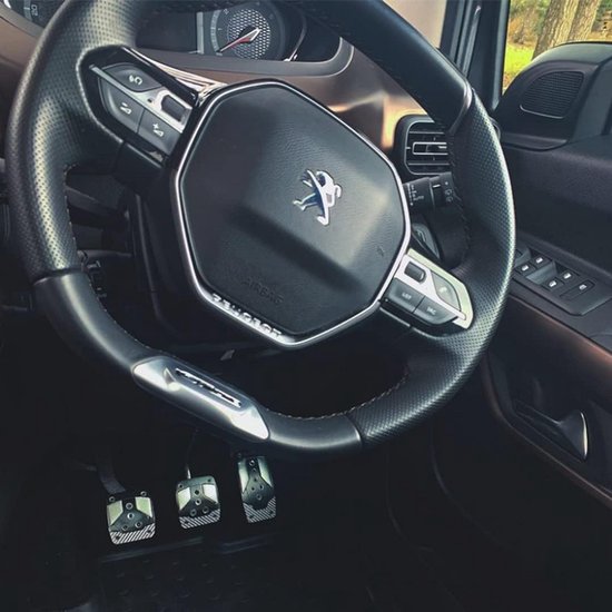 Set Pedalen - Auto Accessoires - Auto Personalisatie - Eenvoudige Installatie - 37 x 13 cm - Zwart Aluminium — afbeelding 5