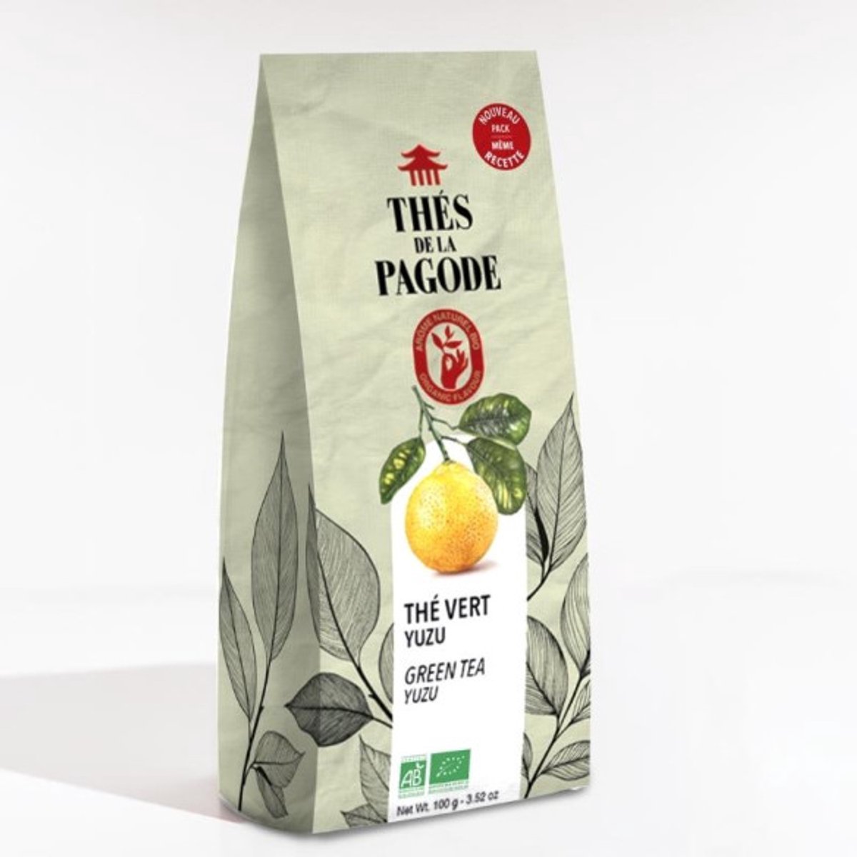Thés de la Pagode – Groene thee Yuzu - Losse Thee - Biologische thee (100 gram)