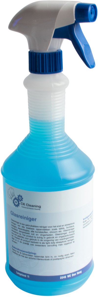 CK Cleaning Glasreiniger Horeca – Streeploze Kant-en-Klare Glas- & Spiegelreiniger – Professioneel Ongeparfumeerd Schoonmaakmiddel