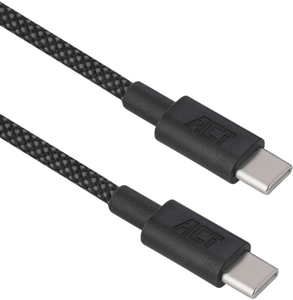 ACT USB 2.0 240W laad- en datakabel USB-C naar USB-C, zwart, 2 meter AC3087