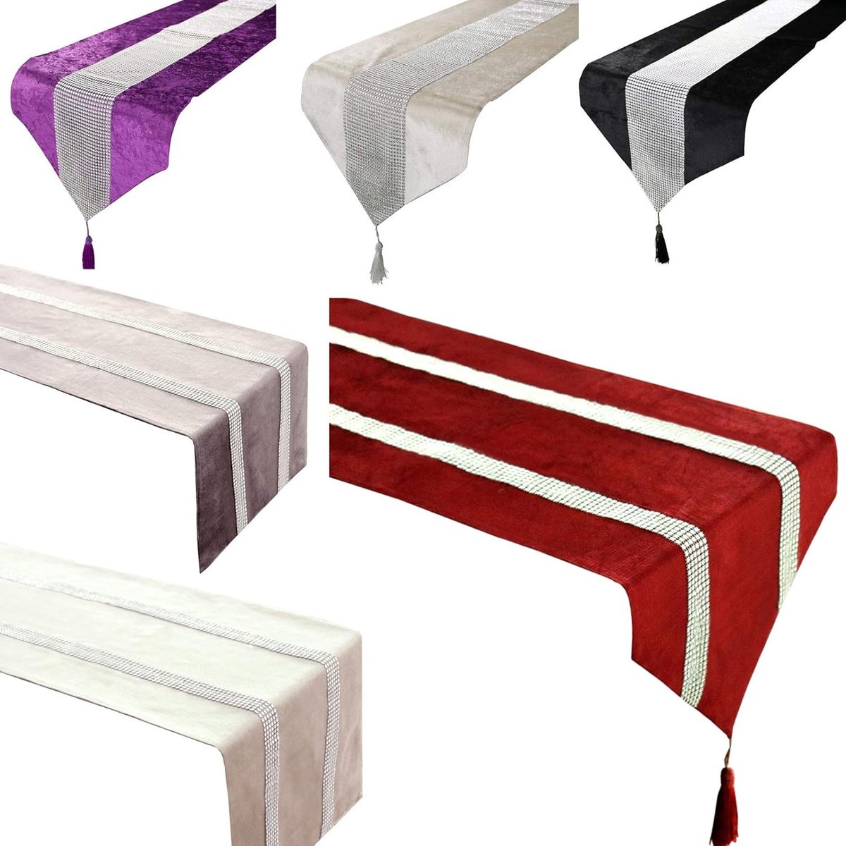 Tafelloper - Tafelkleed - Tafel Decoratie - Hittebestendig - 32 x 180 cm - Grijs
