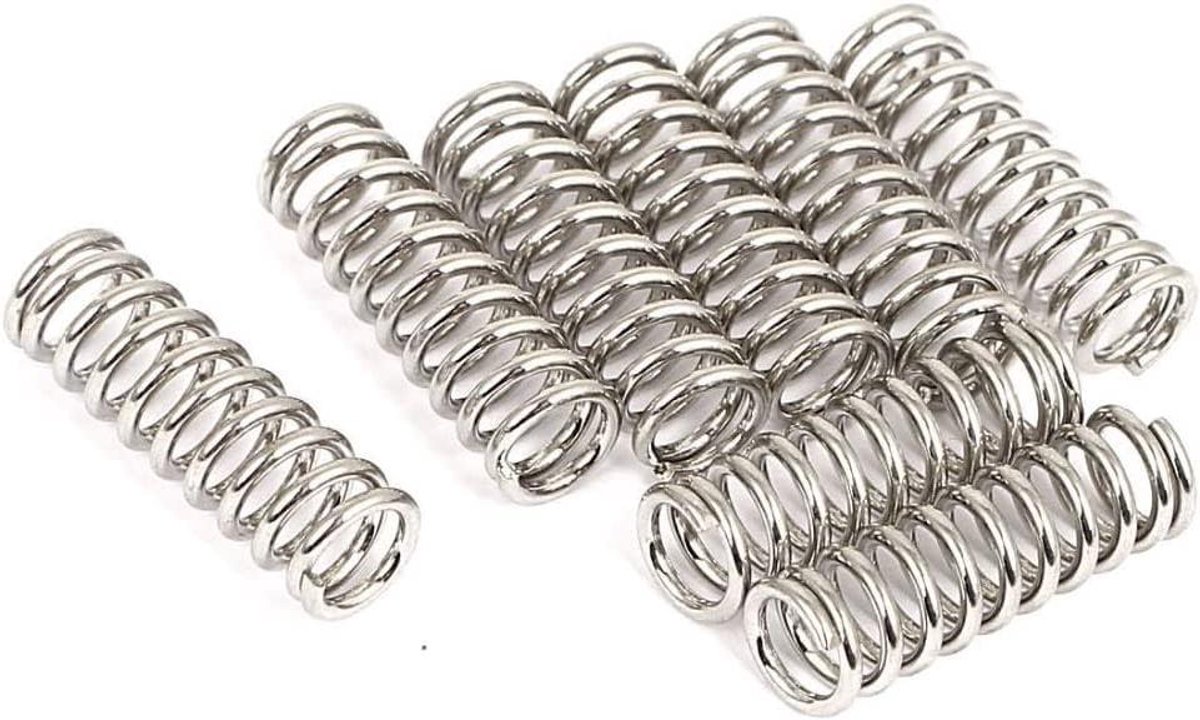 Trekveren Set - Dubbele Haak Veren - Reparaties Uitvoeren - Met Dubbele Haak - 8x1.2x25 mm - Zilverkleurig