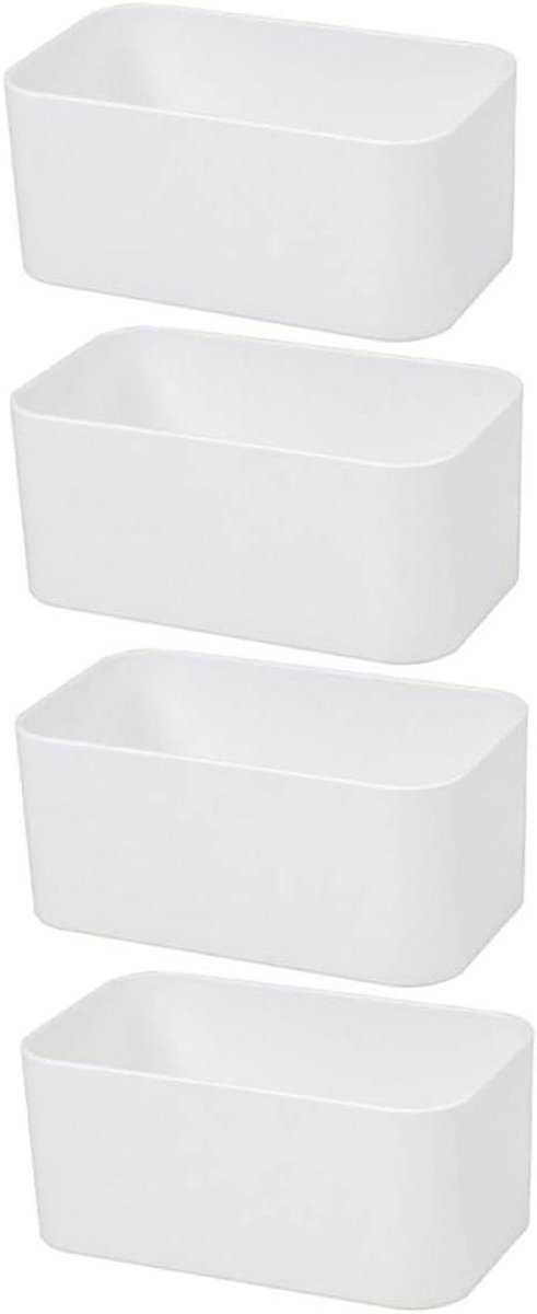 Opbergdozen - Plakdozen Houders - Badkamer Organiseren - Waterdicht Compact - 14x8x6cm - Wit