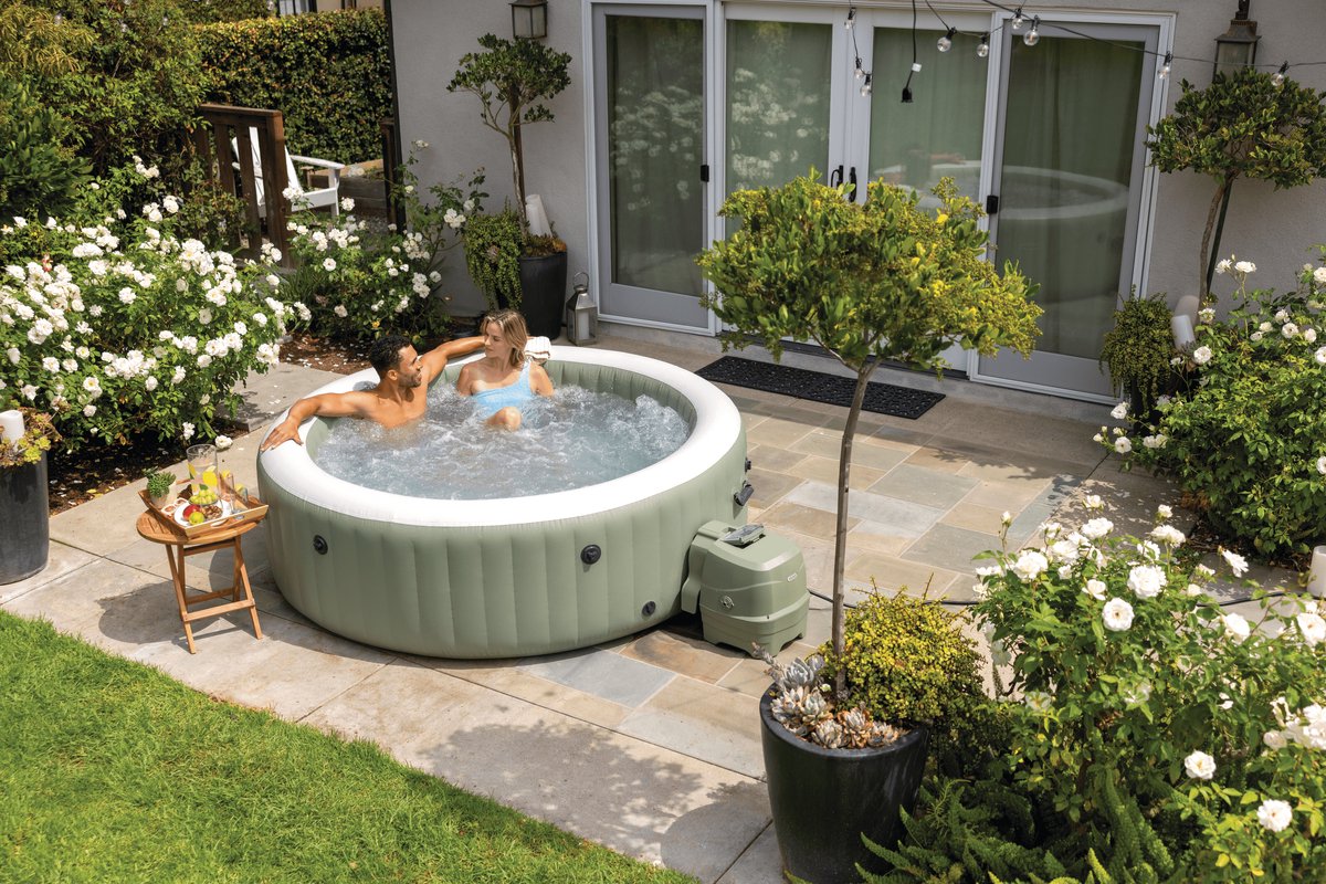 Intex Purespa Opblaasbare Spa 6 Persoons Olijf Groen - afbeelding 2