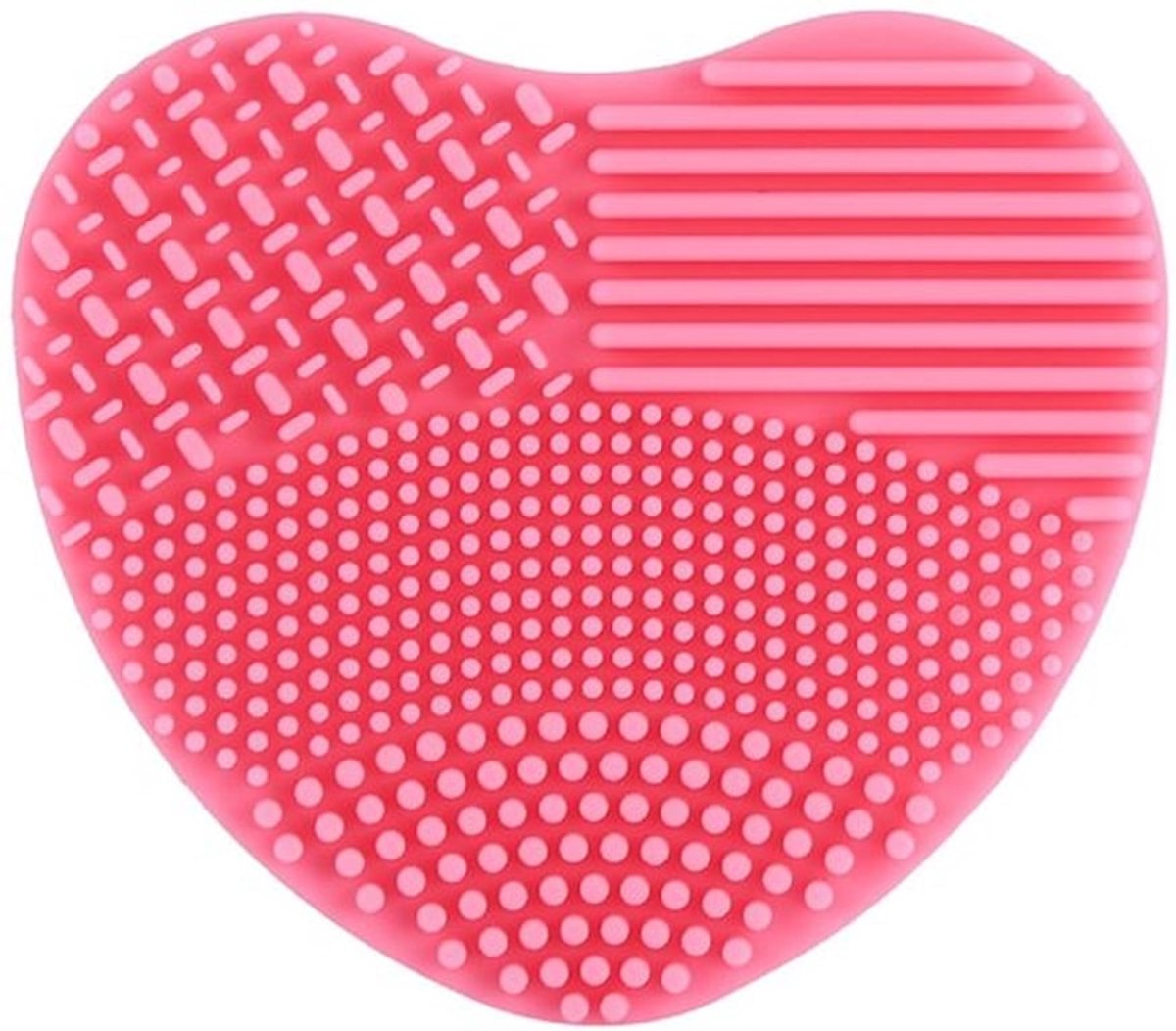 Makeup Borstel Reiniger Mat - Compact Heart Design in Roze