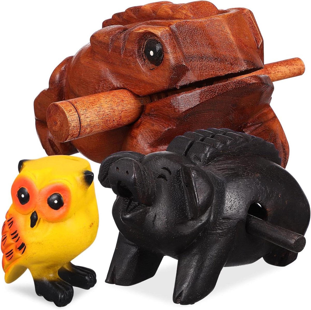 Houten Percussie Blokken - Muziekblokken Geluid Blokken - Muziek Maken - Creatieve Dier Vormen