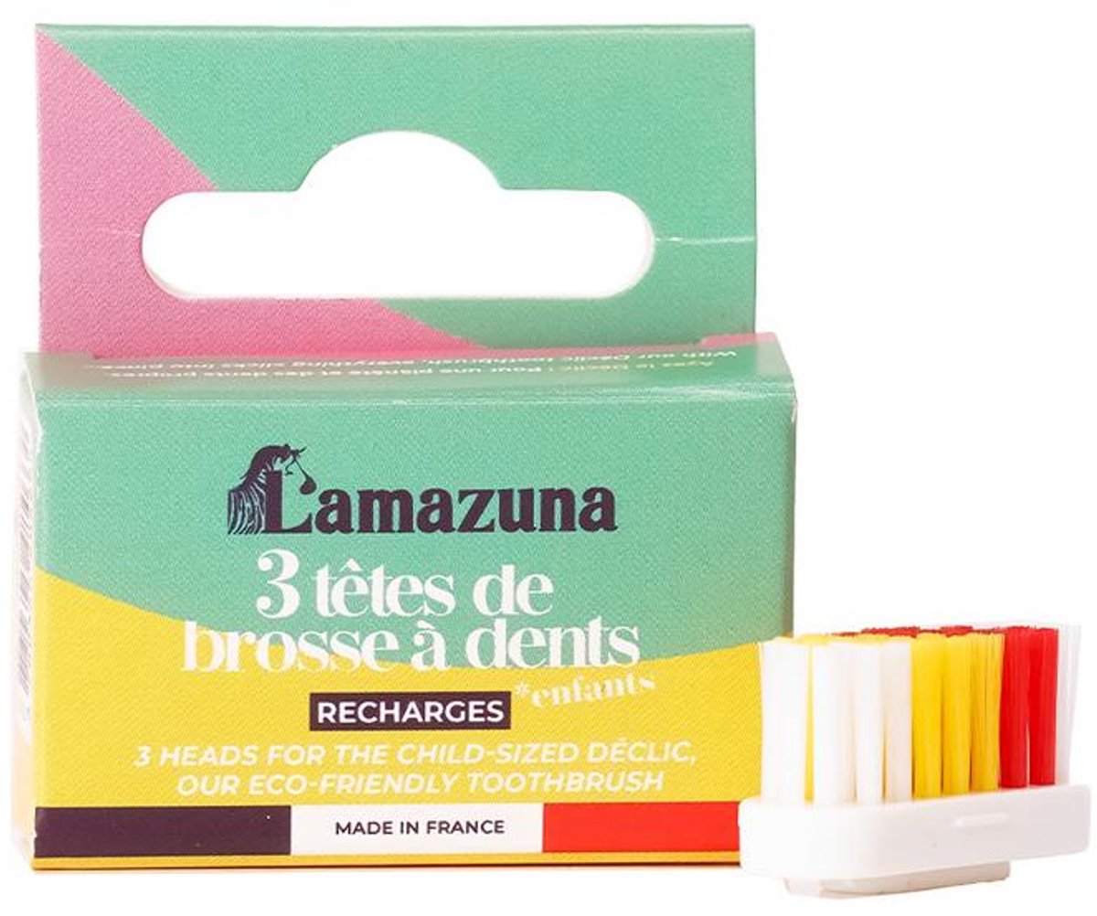 Lamazuna Set of 3 toothbrush heads soft kid 1 Stuks