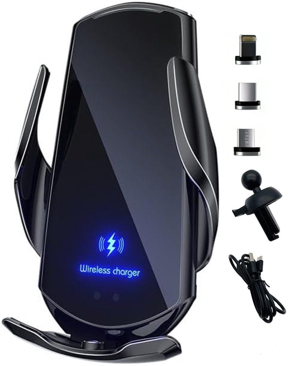 Neue Dawn - Draadloze Oplader Auto - Telefoonhouders auto voor ventilatie rooster Inductief - Voor Samsung S25/S24/S23/S22/S21 reeks - Voor iPhone 17/16/15/14/13/12/11 reeks Android Autolader houder Telefoon Auto