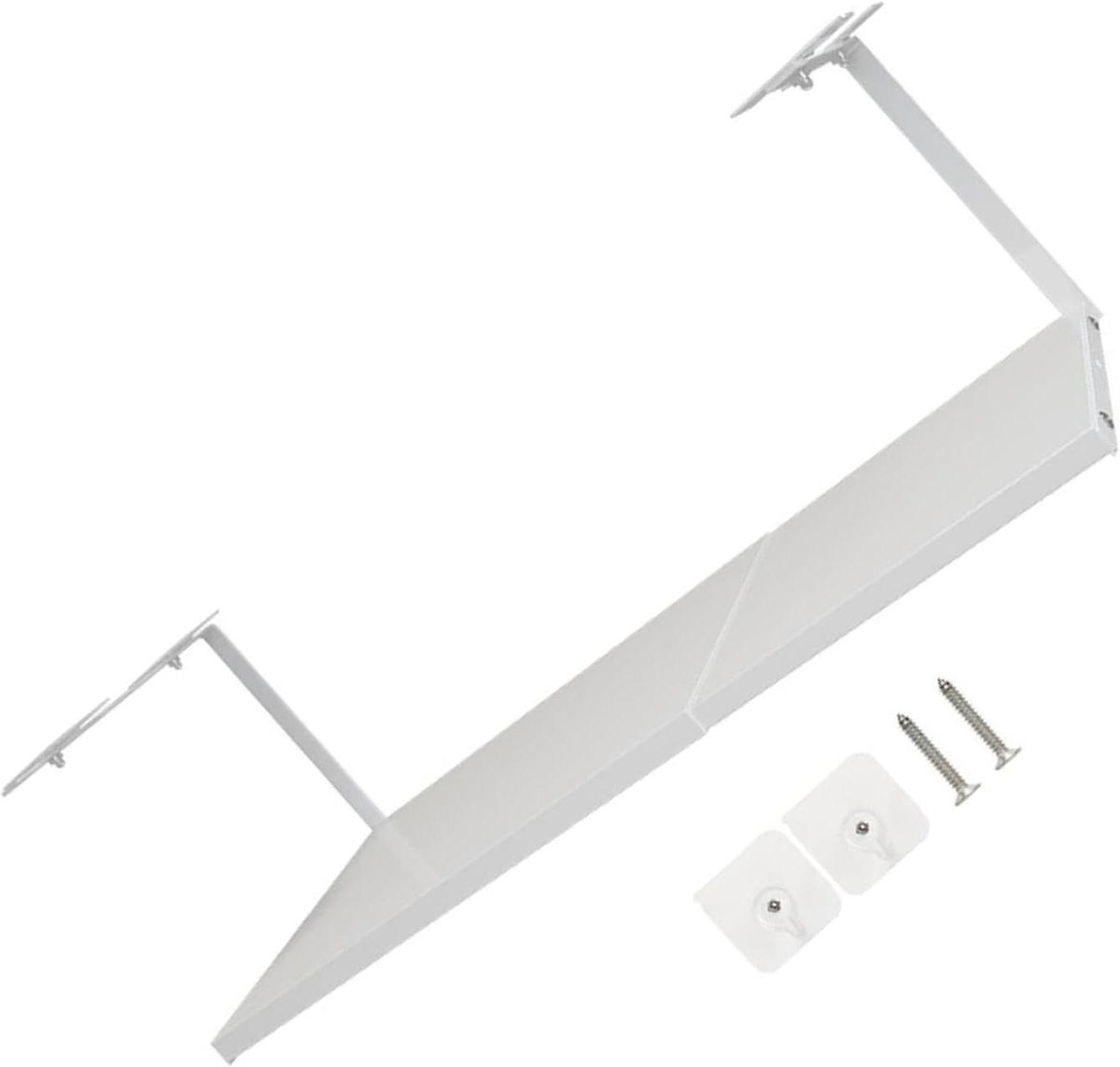 Uitschuifbaar Opbergrek - Onderkast Organizer - Keuken Opruimen - Met Haak - 36-60 cm - Wit