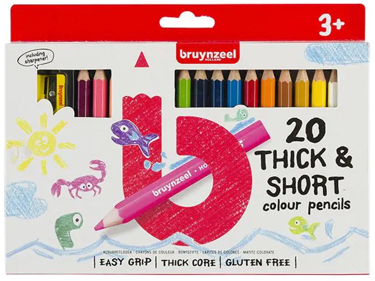 Bruynzeel Kids korte / dikke kleurpotloden set 20 — afbeelding 8