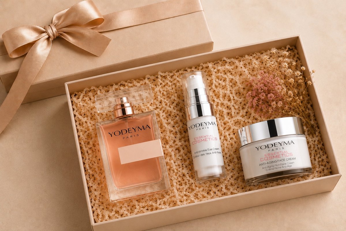 Yodeyma Luxury Care Giftbox | Luxe Cadeauset voor vrouwen en moeders | Parfum 50ML naar Keuze + Face Crème 50ML + Oogcontourcrème | Geschenkset voor Moederdag, Verjaardag, Babyshower & Feestdagen