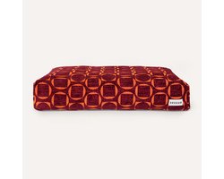 DOGGUO® Orthopedisch Hondenkussen - M 85x55 cm - Hondenmatras - Honden Kussen voor Hond - Zachte Hondenbed - Wasbare Hoes - Memory Foam Hondenmand - Dog Bed - Coussin Chien - Bordeaux Oranje