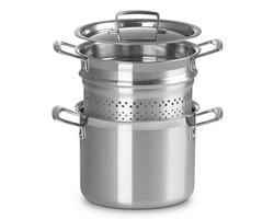 Le Creuset Magnetik Kookpan - 20 cm - Met Pastamand