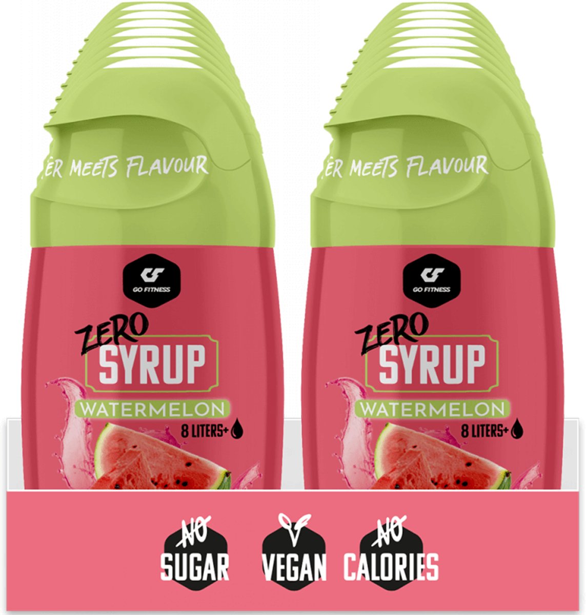 Go Fitness Zero Syrup (16x65ml) Watermelon - Functionele voeding - Smaakstoffen/zoetstoffen